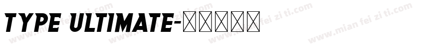 Type Ultimate字体转换